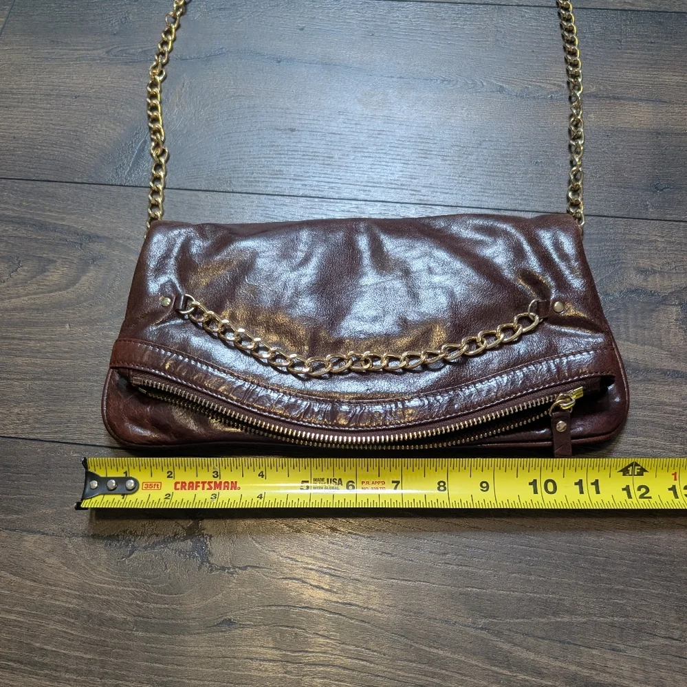 Joseph Charles Brown and Gold Faux Leather Cross‎ Body